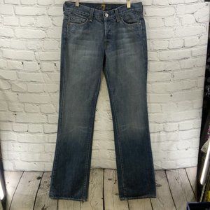 7 For All Mankind Blue Jeans Womens Sz 27 Straight Fit